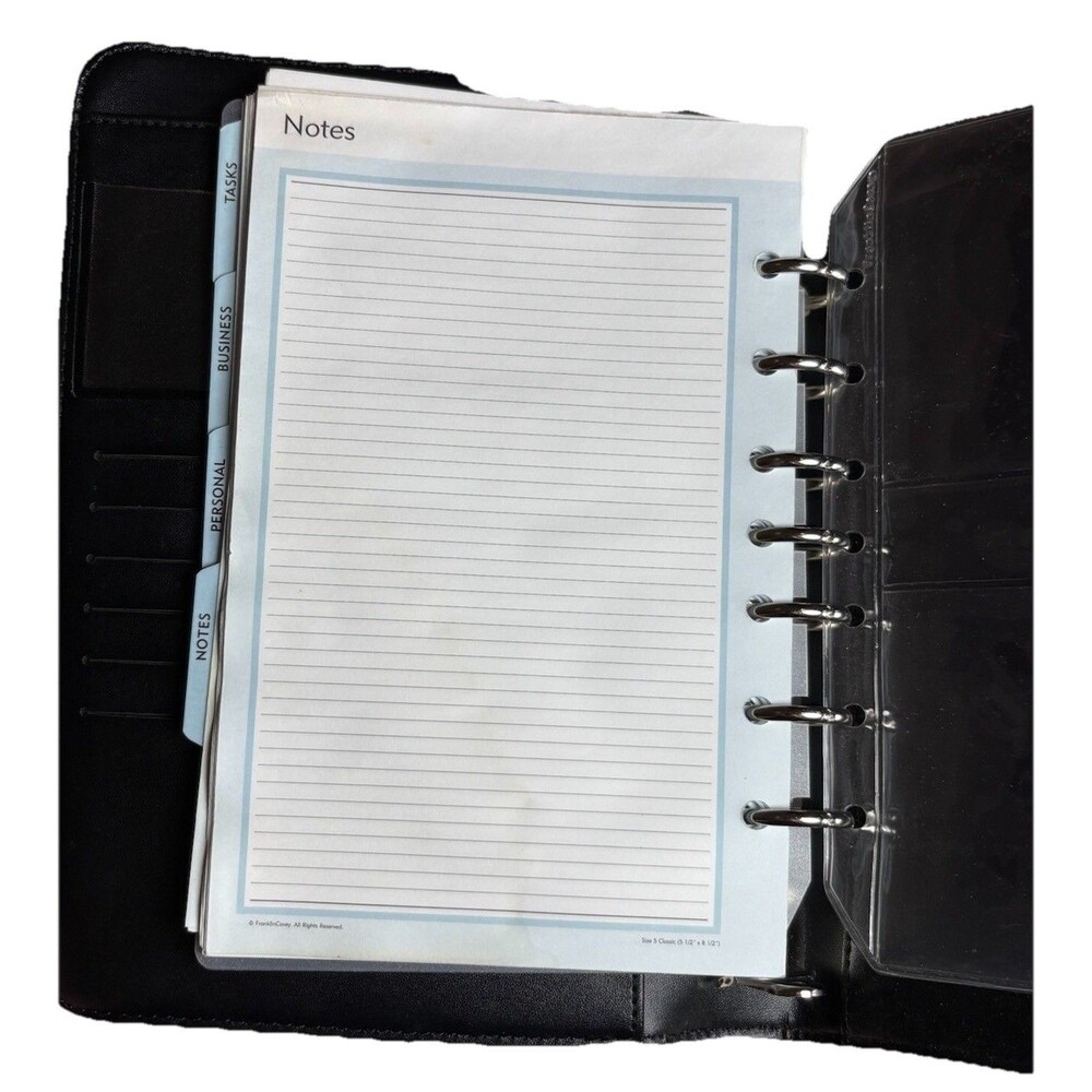 Franklin Covey 365 Beige Planner Organizer 7 Ring Binder Faux Leather Work - Picture 7 of 16